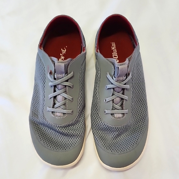 OLUKAI Moku Pae Men's Gray Casual Every-Day Breathable Mesh Slip-On Shoes M12 - Picture 2 of 6